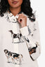 Stella McCartney Cream Dog Printed Silk Blouse Size 40