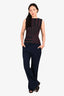 Chloe Navy Blue Virgin Wool Trousers Size 38