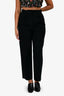 Max Mara Black Virgin Wool Trousers Size 6 US
