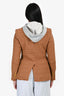 Veronica Beard Brown Tweed Double Breasted Blazer with Grey Dickey Hood Size 4