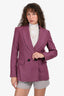 Veronica Beard Purple Wool Blend Double Breasted Blazer Size 2