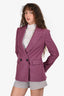 Veronica Beard Purple Wool Blend Double Breasted Blazer Size 2
