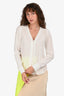 Veronica Beard Cream Silk Long Sleeves Blouse Size 4