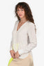 Veronica Beard Cream Silk Long Sleeves Blouse Size 4