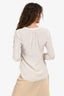 Veronica Beard Cream Silk Long Sleeves Blouse Size 4