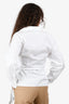 Weekend Max Mara White Cotton Poplin Button Up Blouse with Waist Tie Size 2 US