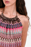 Missoni Pink/Brown Knit Halterneck Maxi Dress with Slip Size 38