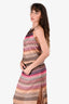 Missoni Pink/Brown Knit Halterneck Maxi Dress with Slip Size 38