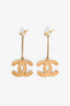 Pre-Loved Chanel™ 2016 Gold Toned CC Drop Earrings