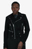 Saint Laurent 2017 Black Suede Moto Jacket Size 46 Mens