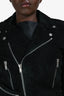 Saint Laurent 2017 Black Suede Moto Jacket Size 46 Mens