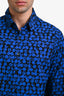 Louis Vuitton Blue/Black Printed DNA Button-Up Shirt Size S Mens