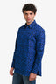 Louis Vuitton Blue/Black Printed DNA Button-Up Shirt Size S Mens
