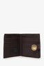 Gucci Brown Leather 'GG' Embossed Bi-Fold Wallet