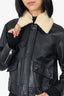 Mackage Black Leather/Shearling Jacket Size S