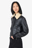 Mackage Black Leather/Shearling Jacket Size S