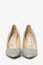 Jimmy Choo Silver Glittery Pointed Heels Size 38.5