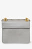 Fendi Grey Leather Small Kan I Flap Shoulder Bag