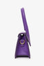 Jacquemus Purple Brushed Leather Le Chiquito Top Handle with Strap