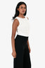 Diane von Furstenberg White/Black Lace Detail Jumpsuit Size 0