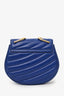 Chloe Navy Leather Mini Drew Bijou Chain Shoulder Bag