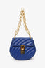 Chloe Navy Leather Mini Drew Bijou Chain Shoulder Bag