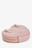 Christian Dior Pink Heart Cannage Caro Leather Heart Pouch on Chain