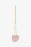 Christian Dior Pink Heart Cannage Caro Leather Heart Pouch on Chain
