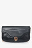 Gucci Navy Leather Logo Clasp Shoulder Bag
