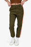 Gucci Green Cotton Stripe Detail Cargo Joggers Size 44