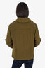 Balmain Green Wool Sleeve Detail Military Peacoat Size M