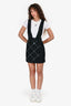 Maje Black Check Button Detailed Mini Dress Size 34