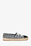 Pre-Loved Chanel™ Black/White Tweed CC Espadrilles Size 38