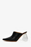 Loewe Black Leather Lucite Heeled Mules Size 37