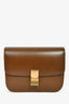 Celine Brown Leather Medium Classic Box Crossbody Bag