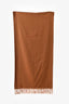 Loro Piana Brown Vicuña Fringe Scarf