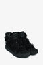 Pre-Loved Chanel™ Black Camellia Lace High Top Sneakers Size 38