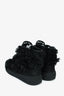 Pre-Loved Chanel™ Black Camellia Lace High Top Sneakers Size 38