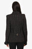 Pre-Loved Chanel™ 2009 Grey Cashmere/Wool Buckle Cardigan Size 38