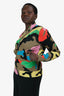 Valentino Multicolour Camouflage Knit Zip-Up Jacket Size M