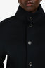 Loro Piana Navy Cashmere Single Breasted Button Up Coat Size 52