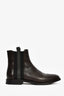 Brunello Cucinelli Brown Leather Beaded Chelsea Boots Size 38