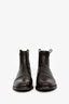 Brunello Cucinelli Brown Leather Beaded Chelsea Boots Size 38