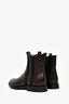 Brunello Cucinelli Brown Leather Beaded Chelsea Boots Size 38
