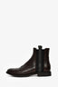 Brunello Cucinelli Brown Leather Beaded Chelsea Boots Size 38