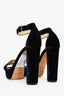 Jimmy Choo Navy Velvet Leather Trim Platform Heels Size 36