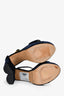 Jimmy Choo Navy Velvet Leather Trim Platform Heels Size 36