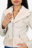 Louis Vuitton Beige Wool Fur Trimmed Jacket Size 38
