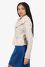 Louis Vuitton Beige Wool Fur Trimmed Jacket Size 38
