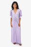 Rotate Birger Christensen Purple Puff Sleeve Sierina Dress Size 8